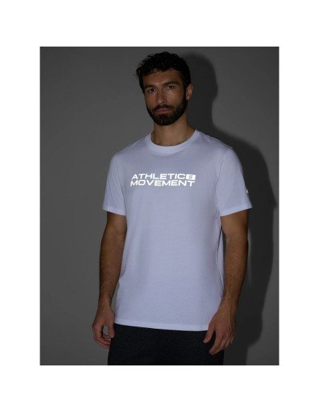 T-shirt regular z nadrukiem męski 4f 4fraw25ttshm3384-10s