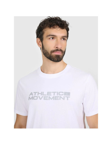 T-shirt regular z nadrukiem męski 4f 4fraw25ttshm3384-10s