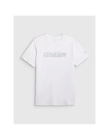 T-shirt regular z nadrukiem męski 4f 4fraw25ttshm3384-10s