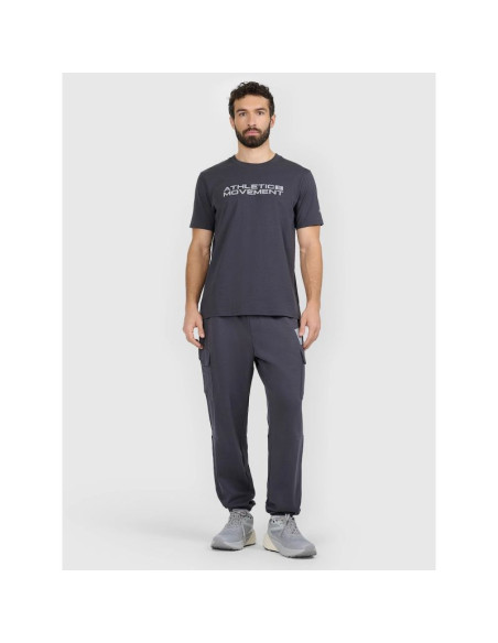 T-shirt regular z nadrukiem męski 4f 4fraw25ttshm3384-22s