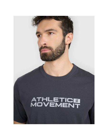 T-shirt regular z nadrukiem męski 4f 4fraw25ttshm3384-22s