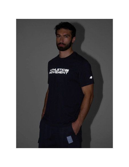 T-shirt regular z nadrukiem męski 4f 4fraw25ttshm3384-22s