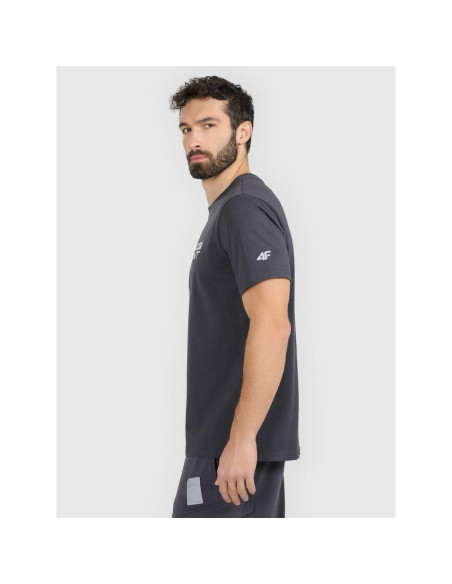 T-shirt regular z nadrukiem męski 4f 4fraw25ttshm3384-22s