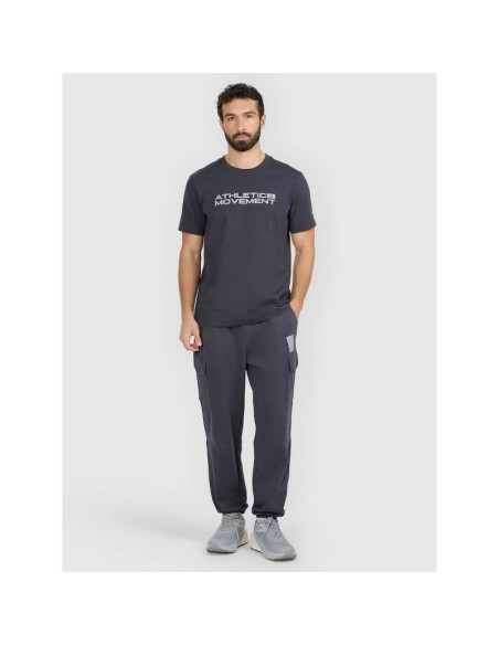 T-shirt regular z nadrukiem męski 4f 4fraw25ttshm3384-22s