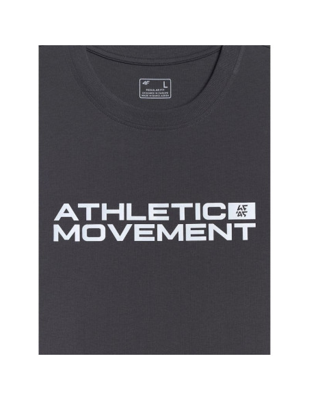 T-shirt regular z nadrukiem męski 4f 4fraw25ttshm3384-22s