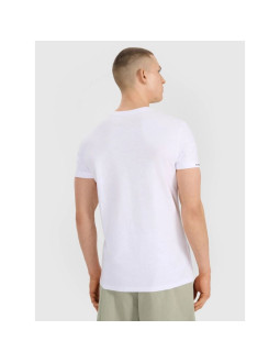 T-shirt regular gładki męski 4f 4frss25ttshm3041-10s 2