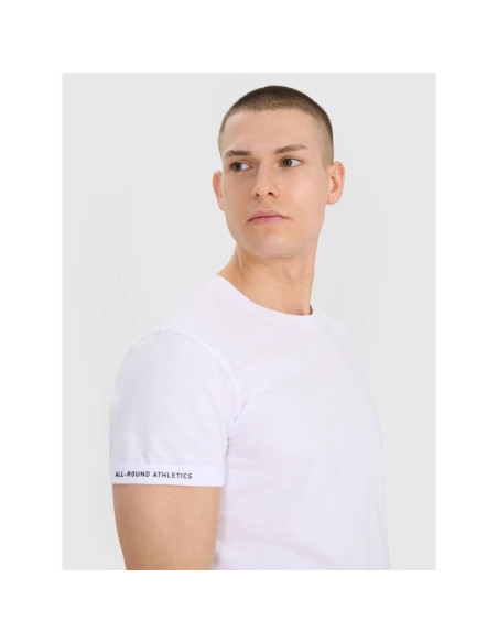 T-shirt regular gładki męski 4f 4frss25ttshm3041-10s