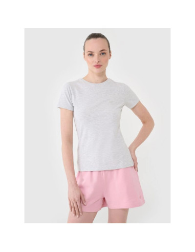 T-shirt slim gładki damski 4f 4fwmm00ttshf2673-27m