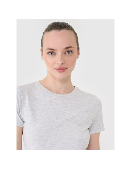 T-shirt slim gładki damski 4f 4fwmm00ttshf2673-27m