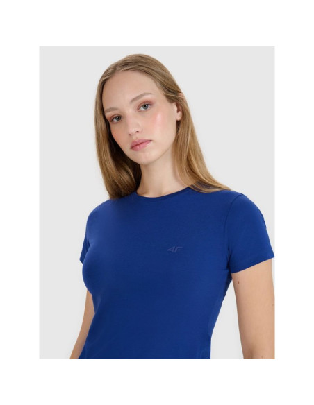 T-shirt slim gładki damski 4f 4fwmm00ttshf2673-31s
