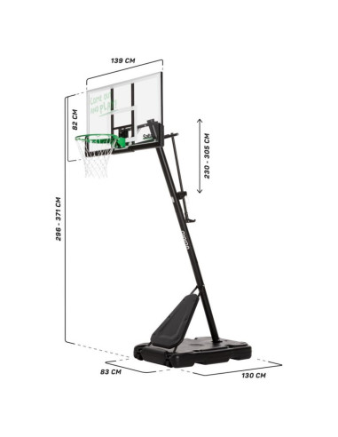 Salta guard kosz  do koszykówki 139 cm x 371 cm