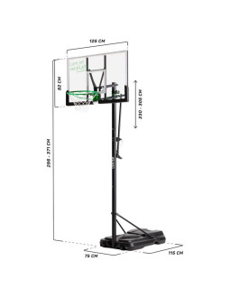 Salta center kosz stojący do koszykówki 125 cm x 371 cm 2