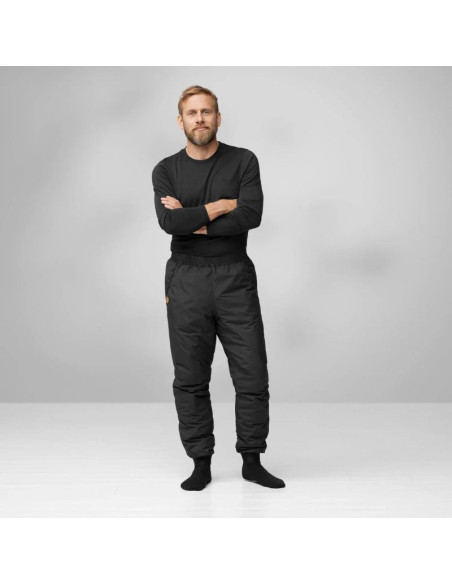 Spodnie trekkingowe męskie fjällräven keb insulated trousers m outdoorowe czarne (f12200194-550)
