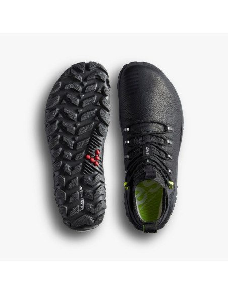 Buty turystyczne vivobarefoot magna forest esc womens obsidian/lime trekkingi minimalistyczne (209082-02)