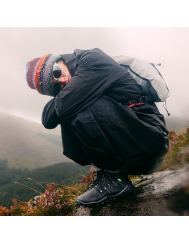 Buty turystyczne vivobarefoot magna forest esc womens obsidian/lime trekkingi minimalistyczne (209082-02)