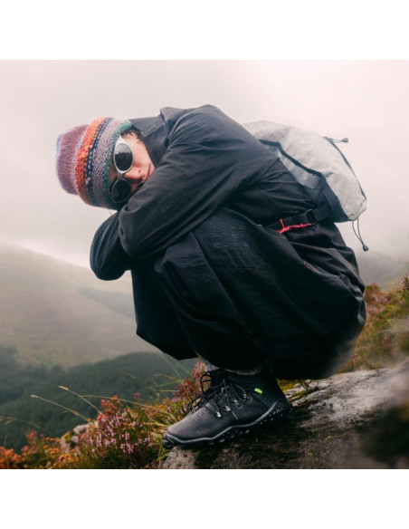 Buty turystyczne vivobarefoot magna forest esc womens obsidian/lime trekkingi minimalistyczne (209082-02)