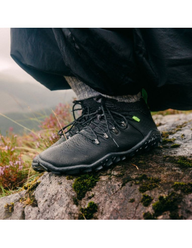 Buty turystyczne vivobarefoot magna forest esc womens obsidian/lime trekkingi minimalistyczne (209082-02)