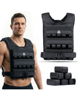 Kamizelka treningowa obciążeniowa 30 kg z bloczkami w30b | dbx bushido