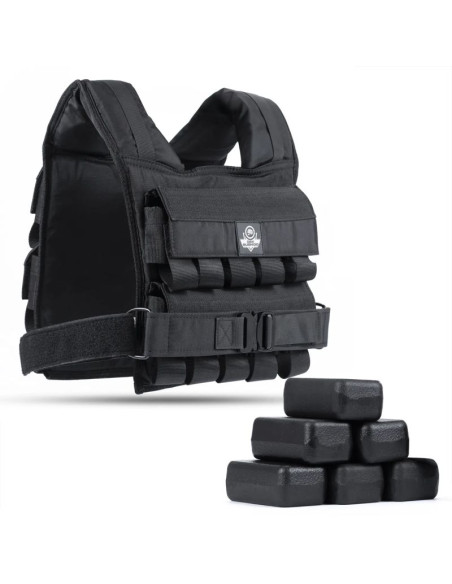 Kamizelka treningowa obciążeniowa 20 kg z bloczkami w20b | dbx bushido
