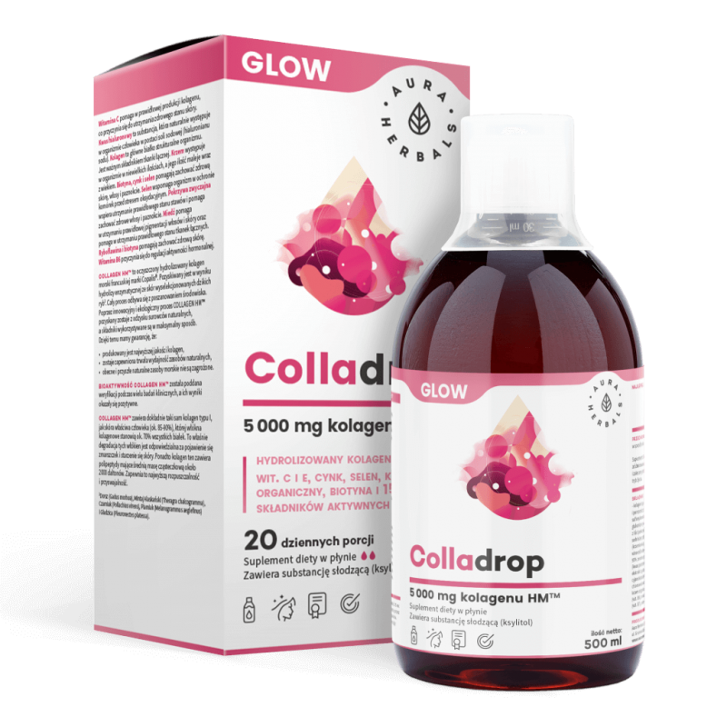 Colladrop Glow - Kolagen HM™ 5000 mg w płynie (500 ml)