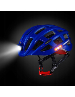 Rockbros kask rowerowy mtb z lampką nieb 57-62cm