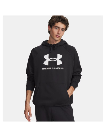 Bluza z kapturem under armour rival fleece logo hoodie - black/white