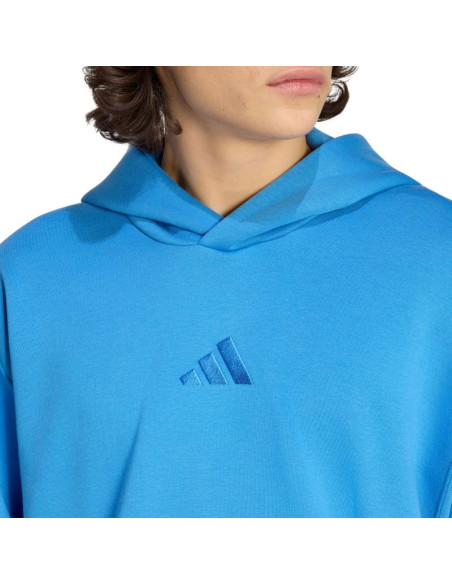 Bluza męska adidas all szn fleece hoodie niebieska kc3182