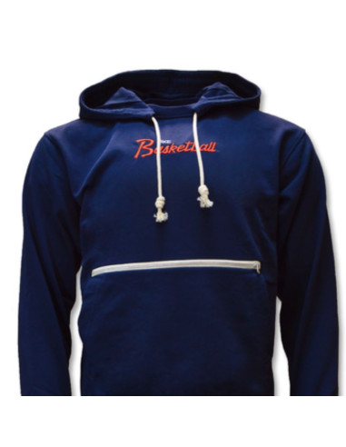 Bluza z kapturem nike standard issue hoodie college navy/pale ivory - da5942-419