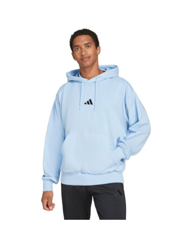 Bluza męska adidas essentials feelcozy hoodie błękitna in6064