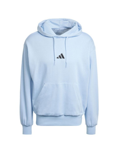 Bluza męska adidas essentials feelcozy hoodie błękitna in6064