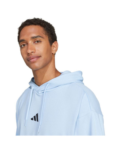 Bluza męska adidas essentials feelcozy hoodie błękitna in6064