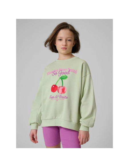 Bluza dresowa loose bez kaptura dziewczęca 4f 4fjrss26tswsf2903-47s