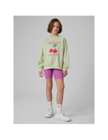 Bluza dresowa loose bez kaptura dziewczęca 4f 4fjrss26tswsf2903-47s