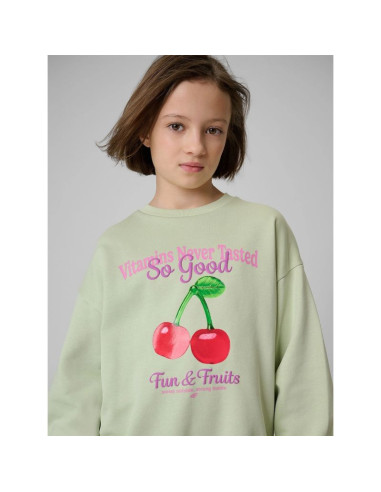 Bluza dresowa loose bez kaptura dziewczęca 4f 4fjrss26tswsf2903-47s