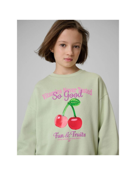 Bluza dresowa loose bez kaptura dziewczęca 4f 4fjrss26tswsf2903-47s