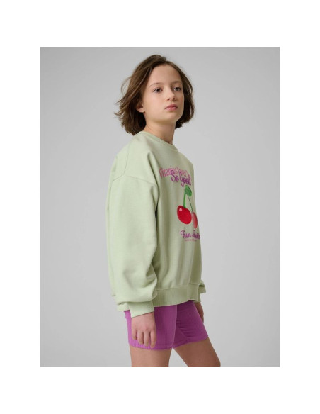 Bluza dresowa loose bez kaptura dziewczęca 4f 4fjrss26tswsf2903-47s