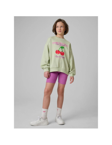 Bluza dresowa loose bez kaptura dziewczęca 4f 4fjrss26tswsf2903-47s