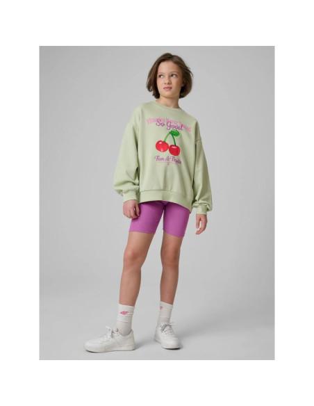 Bluza dresowa loose bez kaptura dziewczęca 4f 4fjrss26tswsf2903-47s