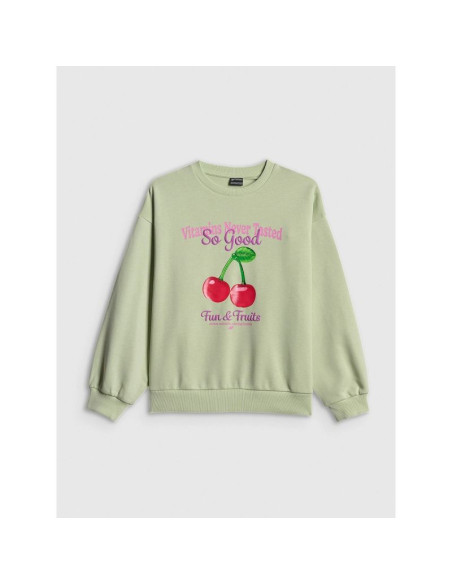 Bluza dresowa loose bez kaptura dziewczęca 4f 4fjrss26tswsf2903-47s