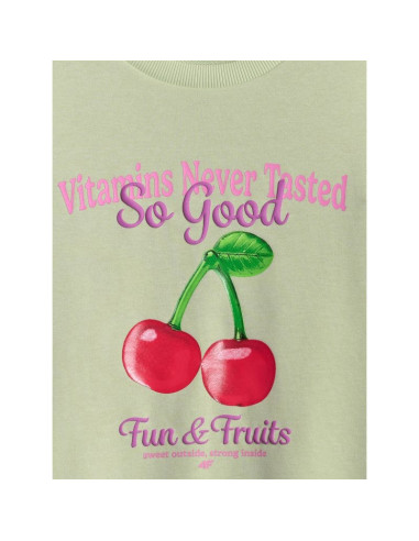 Bluza dresowa loose bez kaptura dziewczęca 4f 4fjrss26tswsf2903-47s