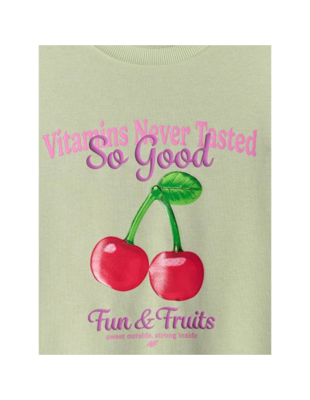 Bluza dresowa loose bez kaptura dziewczęca 4f 4fjrss26tswsf2903-47s