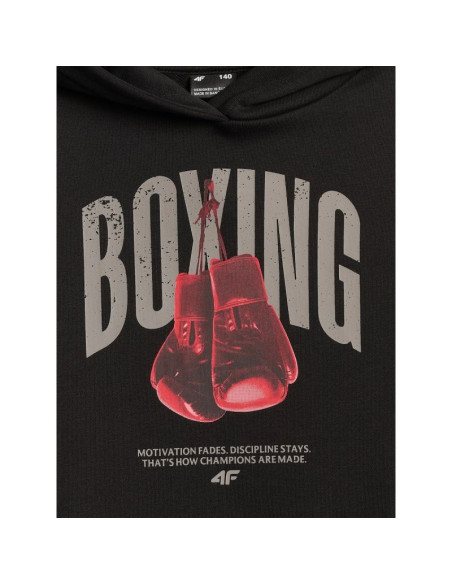 Bluza dresowa regular z kapturem chłopięca 4f 4fjrss26tswsm2904-20s