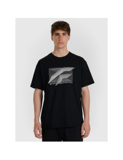 T-shirt regular z nadrukiem męski f 4fraw25ttshm3259-20s