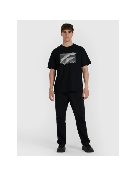 T-shirt regular z nadrukiem męski f 4fraw25ttshm3259-20s