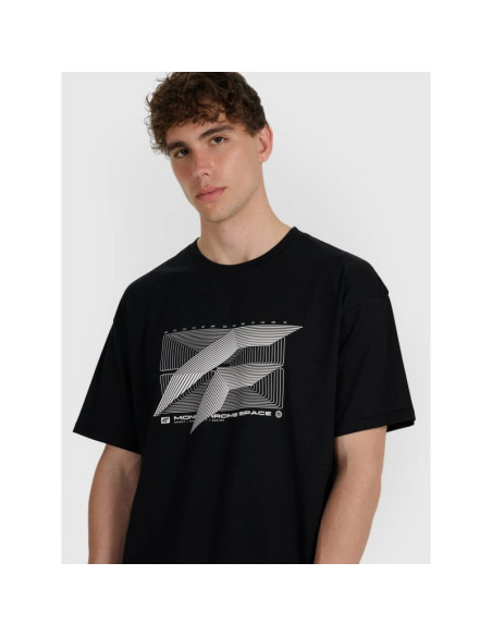 T-shirt regular z nadrukiem męski f 4fraw25ttshm3259-20s