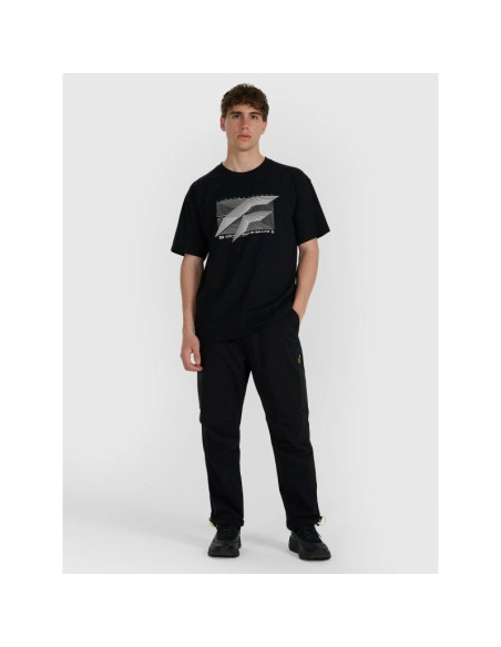 T-shirt regular z nadrukiem męski f 4fraw25ttshm3259-20s