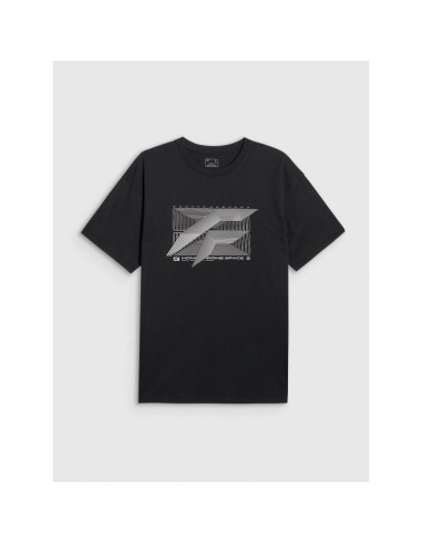 T-shirt regular z nadrukiem męski f 4fraw25ttshm3259-20s