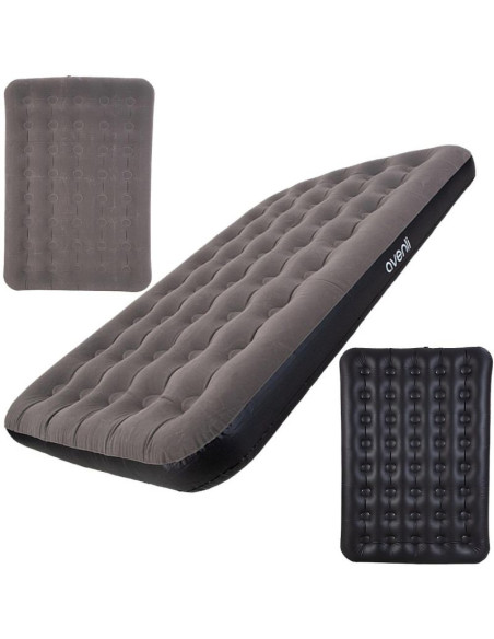 Materac flokowany 2-osobowy szary 191x137x22cm 24639