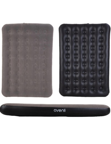 Materac flokowany 2-osobowy szary 191x137x22cm 24639