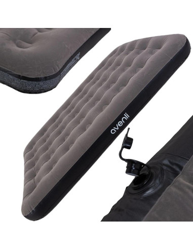 Materac flokowany 2-osobowy szary 191x137x22cm 24639